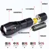Linterna frontal T6 multifuncional telescópica con zoom, luz lateral COB con imán, linterna recargable de aleación de aluminio