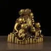 Monos de cobre de los cinco monos recaudan dinero zodiaco mono monedero cornucopia mono de dinero artesanías de bronce al por mayor