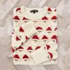 Moletom de Gola Redonda Slim Fit em Flanela 250g com Estampa Digital de Elemento de Padrão Natalino Transfronteiriço Novo 2025