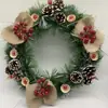 Guirnalda de Navidad 30/40/50 cm Decoración Navideña Fruta Roja Guirnalda Artificial Colgante de Ventana Puerta Decoración de Centro Comercial Navideño