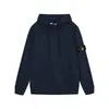 Versão Correta de Moletom com Capuz Outono e Inverno Cross-Border Ston Ston Unissex Cor Lisa Estilo Patch de Braço Jaqueta Moletom com Zíper