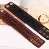 Pulsera Tejida Hueca Versátil Unisex Estilo Punk Personalizada y Creativa Pulsera de Cuero de Venta Caliente Transfronteriza