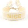 Pulsera de estilo étnico bohemio bordada con cinta, pulsera de moda con cinta de color, correa de muñeca tejida, pulsera genial para parejas