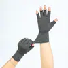 Guantes de Presión de Cáñamo Grises de Medio Dedo de Venta Caliente Transfronterizos Cuidado de Articulaciones Guantes de Entrenamiento Deportivo Fitness Guantes de Ciclismo para Exteriores