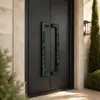 Manija de Puerta Corredera Moderna de Alto Nivel para Hotel Club Stone de Acero Inoxidable y Madera Maciza Manija de Tirador de Puerta Doble Batiente de Vidrio para Oficina