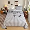 Juego sencillo de tres piezas para cama antideslizante, reversible con un lado de algodón puro y el otro de forro polar, adecuado para todas las estaciones, se usa como sábana, cubrecolchón o manta de ocio