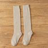 Calcetines Grues de Color Sólido de Alta Calidad Seleccionados Cuidadosamente con Forro de Felpa para Otoño e Invierno, Calcetines Calientes Hasta la Rodilla y Calcetines Largos Apilados