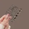 Presilha de Cabelo Simples para Mulheres, Presilha de Nuca, Acessório de Cabelo com Strass, Pente de Encaixe na Nuca, Presilha de Cabelo Sem Costura, Presilha para Franja, Ferramenta de Penteado de Luxo