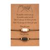 Pulsera de amor transfronteriza para parejas, personalidad europea y americana, ágata roja tejida, piedra volcánica, cuerda de mano tejida a mano, juego de dos piezas