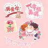 Celebridade da Internet 520 Decorações de Bolo Ornamentos Bola Transparente Cobertura de Vidro Flor Rosa Vermelha Deusa Tanabata Dia dos Namorados Fantasia