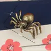 Adornos de araña de latón macizo, decoración de escritorio, mascotas de té personalizadas de latón retro, adornos pequeños, manualidades