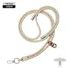 Cordón de Teléfono Móvil de Gama Alta Correa Resistente de 6 mm para Cuello Cruzado Ajustable Exterior Anti-Pérdida Exquisita Cuerda Tejida para Muñeca