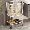 Cesto de Roupa Suja, Cesto para Roupas Sujas, Carrinho Móvel para Banheiro, Prateleira de Armazenamento para Trocar de Roupa ao Lado da Pia, Cesto de Roupa