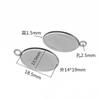 Soporte ovalado para piedras preciosas de acero inoxidable transfronterizo con dientes soporte para colgante ovalado soporte para colgante de collar accesorios para joyería DIY