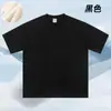 Popular Camiseta de Manga Corta Pesada de 320g para Hombre, Corte Holgado Casual, Color Sólido, Cuello Redondo, Logo Bordado Personalizable