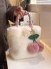 Imitação Rex Coelho Pelúcia Bolsa Cereja Bolsa Linda Menina Bolsa Nova Mulher Estilo Coreano Outono e Inverno Ombro Crossbody Bolsa