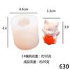 Love Nine Tail Fox tridimensional bonito raposa pequeno animal silicone molde diy carro aromaterapia ornamentos de gesso