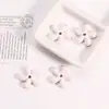 Flor de Cinco Pétalas INS Fresca Contas de Cerâmica Furo Reto Flor para Miçangas Contas Soltas DIY Artesanal Corrente de Celular Acessórios de Pingente