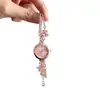 Relógio Floral Rosa Vintage com um Toque de Luxo Leve e High-End, Joia de Pulseira Ajustável Única