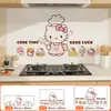 [Venta al por mayor de fábrica] Pegatina de Pared Autoadhesiva a Prueba de Aceite e Impermeable para Estufa, Dibujos Animados Creativos, Pegatina Estática Resistente a Altas Temperaturas