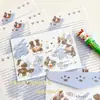 Borda azul-azul pecuária desenho animado envelope papelaria ins presente de aniversário carta manuscrita simples alto valor diy papelaria artesanal