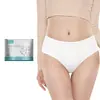 Ropa interior desechable para mujer, algodón puro, estéril, para período menstrual, uso diario, portátil, no lavable, bragas tipo bikini, empaquetada individualmente para viajar