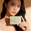 Cartera Pequeña Tipo Sobre Coreano de Alta Apariencia con Moño para Mujer 2026 Coreana Linda Corta Simple 70% de descuento Portamonedas y Tarjetas