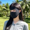 Máscara Facial Completa de Seda Gelada Protetora contra UV de Verão 2026 para Mulheres, Facekini Resistente à Água para Protetor Solar