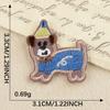 Bordado de computadora original logo tamaño pequeño autoadhesivo dibujos animados animal lindo casa bordado parche de pegar tela decorativa de pegar
