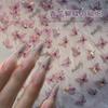 Adesivo de Arte para Unhas Borboleta Roxo Taro 2024 Novo Shell Light Tridimensional Inteligente Relevo Armadura de Unha Decoração