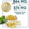 Aceite de Pescado Omega 3 Cápsulas de 2400 Mg Aceite de Pescado Estilo Caliente Transfronterizo