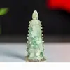 "Ornaments da Torre Wenchang de Cristal Natural Preenchidos com Resina" Mesa Estudo Resina Cristal Torre Wenchang