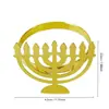 Argolas Criativas Douradas para Guardanapos de Hanukkah Hotel Restaurante Decoração de Mesa Estrela de Davi de Metal Decoração de Toalha de Mesa Fivela de Guardanapo