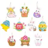 Nuevo Producto Transfronterizo Colgante Decorativo para Fiesta de Pascua Etiqueta de Carnaval Feliz Pascua Conejo