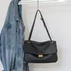 Bolso de Aeropuerto Estilo Chanel de Piel de Vaca de Primera Capa, Bolso Tote de Cuero Genuino para Debajo del Brazo, Bolso con Solapa Horizontal y Hebilla Cuadrada, Bolso de Hombro para Viajar para Mujer
