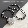Colgante de Buda tallado en terahertz Jingyao, colgante de clavícula Maitreya de sílice, cadena para suéter, deshielo rápido
