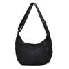 2025 Bolso de Hombro de Color Sólido de Moda para Viajes Cotidianos para Mujer, Bolso Tipo Dumpling Casual Diario Ligero, Bolso Cruzado de Tela de Nylon Casual para Mujer