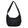 Bolso Cruzado Casual Gran Capacidad Color Sólido Versátil Ligero para Viajero Estudiante Bolso Dumpling Simple Japonés para Mujer