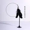 Cabeza de Gato del Fabricante Ventosa Fuerte Palo para Molestar Gatos Alambre de Plumas de Colores Caña Larga Juguete Duradero para Gatos de Autoplacer con Cascabel