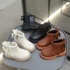 Botas de Princesa para Meninas 2025 Outono e Inverno Novo Estilo Moda Infantil Estilo Princesa Botas de Solado Macio para Bebê Menina Botas de Couro com Laço