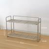Estante de Almacenamiento Multifuncional de Acero Inoxidable al por Mayor para Cocina y Baño del Hogar Estante de Almacenamiento de Doble Capa Estante de Almacenamiento Estante de Drenaje