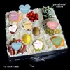 Nueva Caja de Empaque de Regalo Pegatina Sello de Empaque Pegatina para Taza de Té con Leche de Postre Pegatina Decorativa para Caja de Regalo de Frutas y Flores