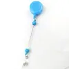 Porta-cartão retrátil transfronteiriço com fivela de puxar fácil, chaveiro de contas DIY, cordão retrátil para crachá de enfermeiro, disponível para atacado