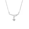 Collar de Estrella de Zircón Azul Rosa Estilo Coreano con un Ambiente Dulce y Fresco, Cadena de Clavícula Suave y Delicada, Joyería de Lujo Ligero