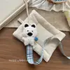 Nuevo estilo coreano de tela de dibujos animados, tapón tridimensional de algodón, lindo almacenamiento de pinzas para el pelo de cuadros con adornos decorativos para habitaciones infantiles