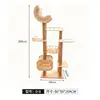 Marco para Gatos de Madera Maciza, Casa para Gatos Cápsula Espacial Grande, Árbol para Gatos con Rascador Integrado, Plataforma para Saltar, Suministros para Gatos Antirrasguños