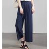 2025 Popular Verão Casaco Feminino Reto Nicho Casual Simples Calças Yamamoto Soltas Versátil Cropped Calças de Perna Larga