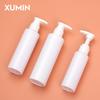 Xumin Spot 100 ml-200 ml Botella Presión Hombro Plano Blanca Bomba Blanca Botella para Loción Botella Dispensadora de Cosméticos