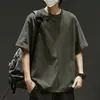Camiseta de manga corta Jingtao escolar para hombre de algodón simple japonesa camiseta suelta moda verano versátil estudiante top casual