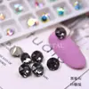 K9 Nuevos Pedrería de Uñas Redondas de 6 mm con Base Puntiaguda de Gama Alta, Pedrería Tridimensional Super Brillante para Decoración de Uñas de Vidrio DIY